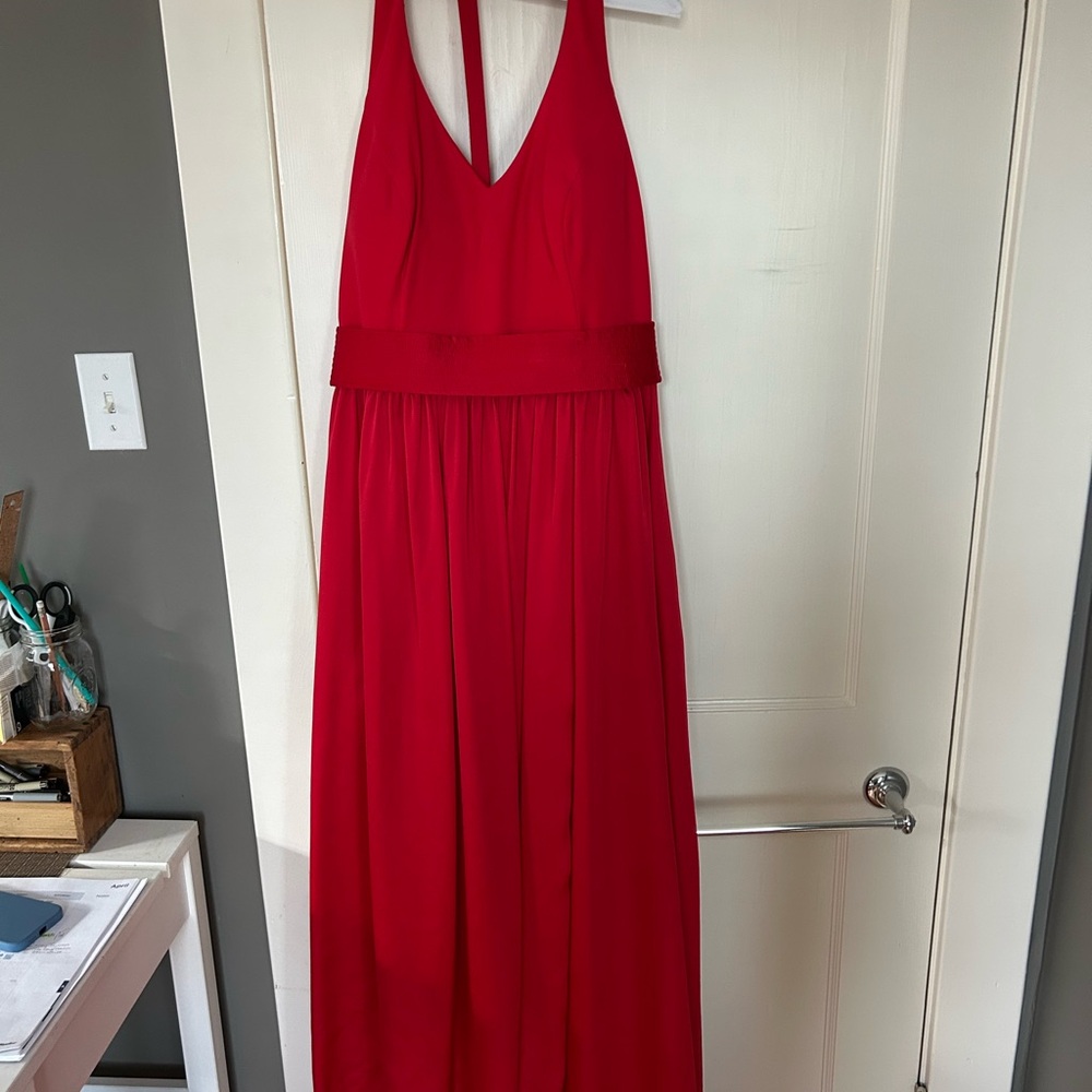 Vera Wang Red Halter Dress